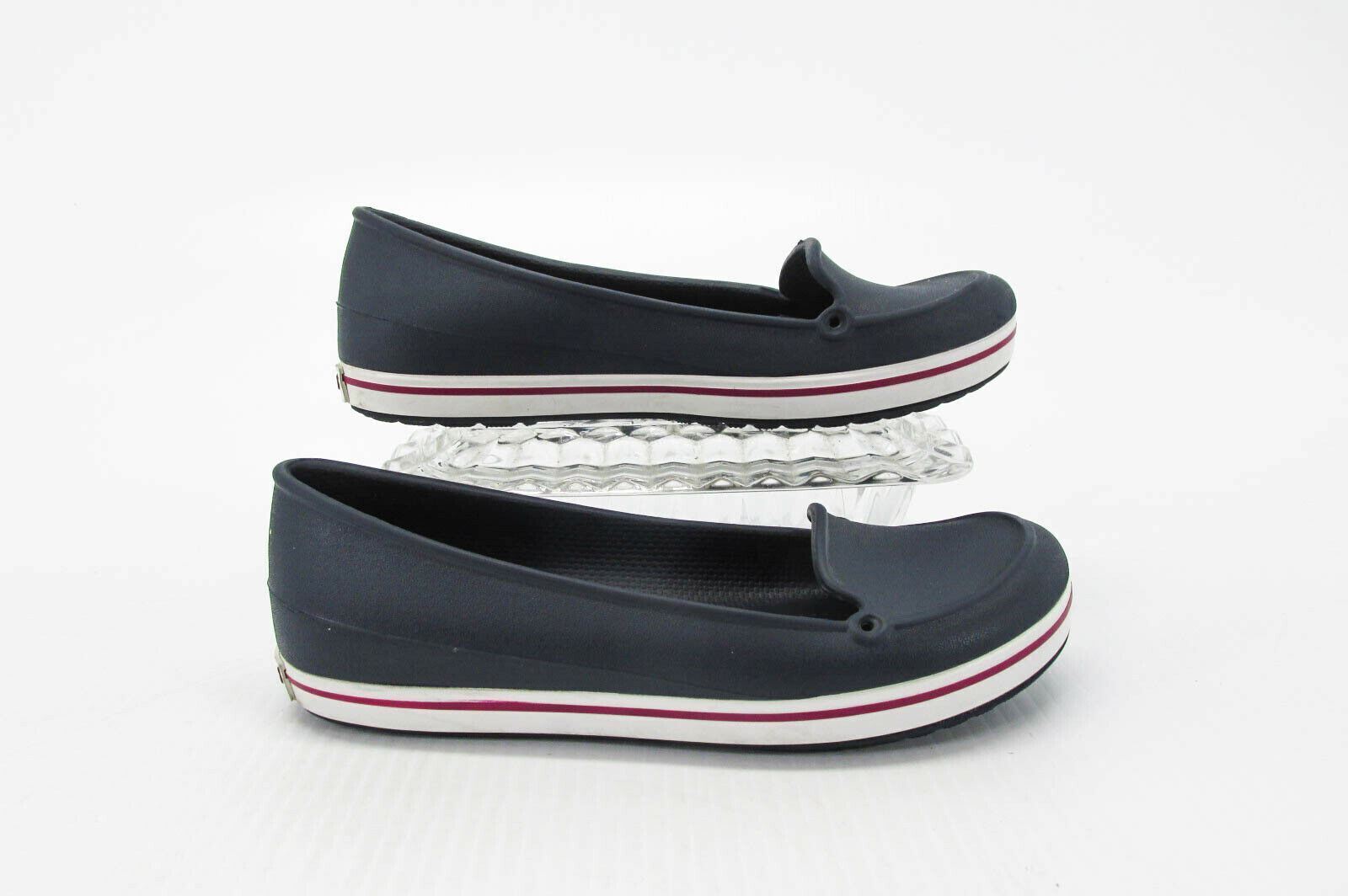 Crocs Women Crocband Slip On Loafers Size 5M Blue Pre-Owned-image