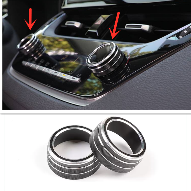 Console Air-Condition Adjust knob Black Trim Cover For Toyota Corolla 2019-2023