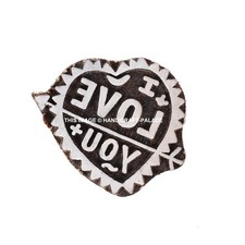 Indian Wooden Textile Stamps I Love You Sign Wood Block Stamp Decorative Block