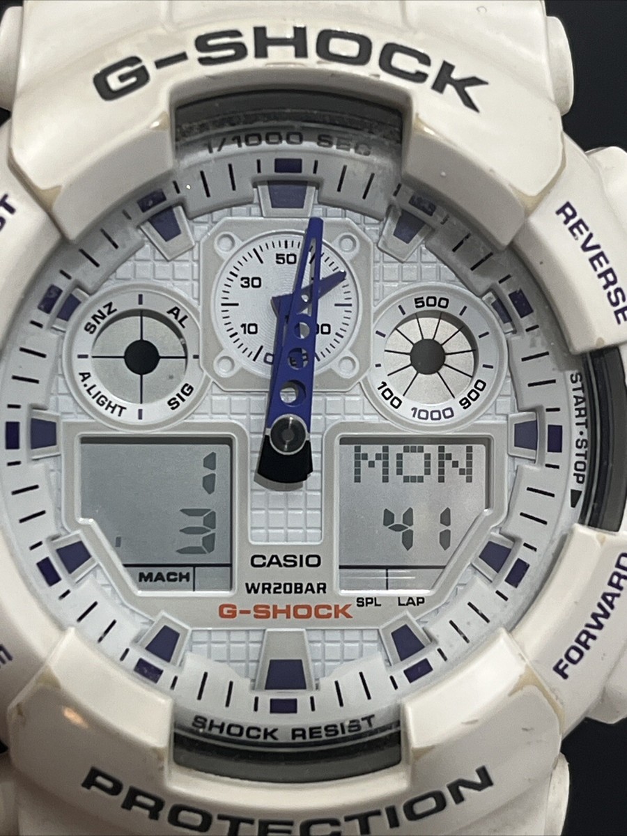 Casio G-shock 5081 GA-100A Water Resist 20BAR White Purple