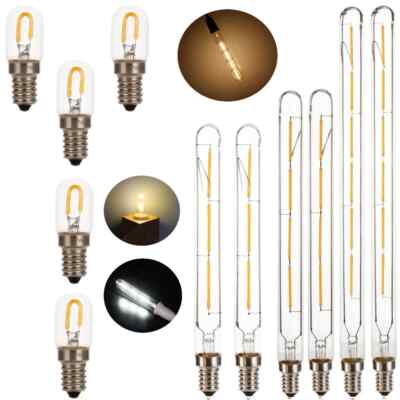 3W 4W 6W T20 E14 Vintage Filament Bulb Tubular Lamp Warm White Home Decor