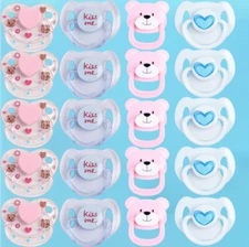 10x Personalized Soother Dummy Magnetic Pacifiers for DIY Reborn Baby Dolls Gift