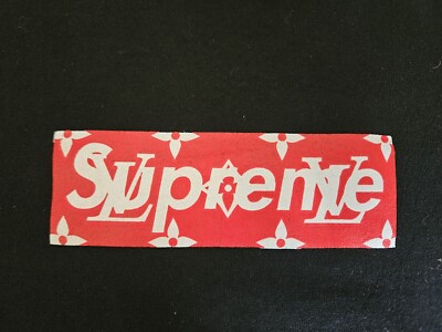 Supreme X Louis Vuitton Box Logo LV Black Red Tshirt Size S | eBay