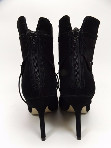 NEW! CATHERINE MALANDRINO Heel Ankle Booties Women's Size 8.0 M, Black Leather - Picture 6 of 12