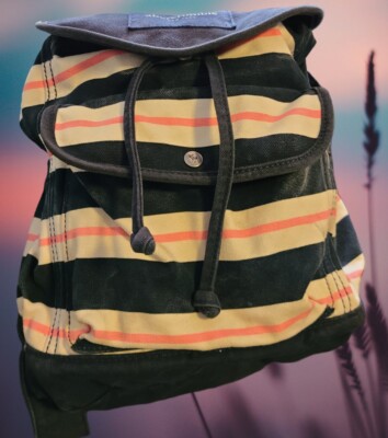 Abercrombie Fitch Backpack. Colors Blue, Cream And Orange