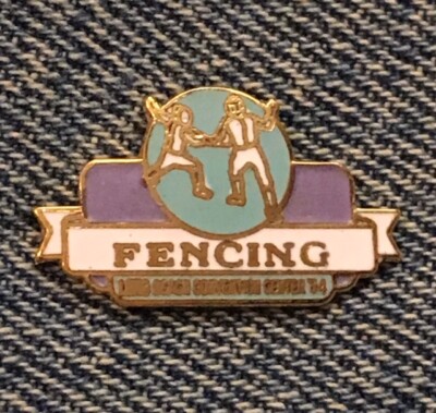 Fencing Olympic Pin~1984 LA~Venue Site~Long Beach~Cloisonné by Magarita