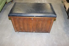 Record Cabinet by Lane, Flip up Door, w/ Wheels, Fair Condition