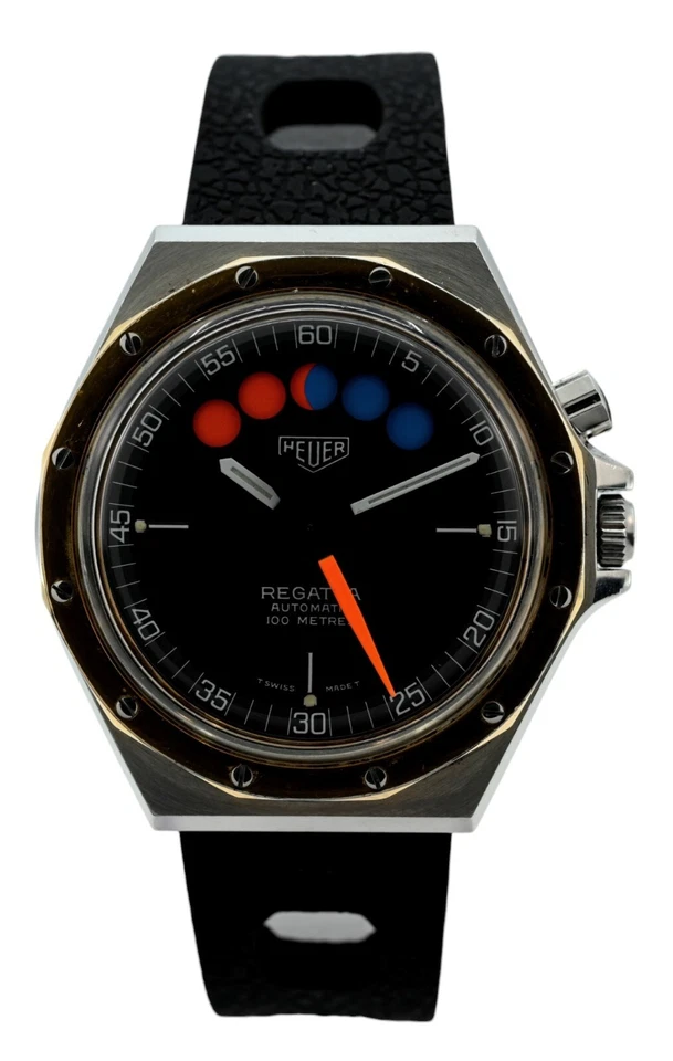 Early Heuer 40mm Hombre Regata Automático Cronógrafo Lemania Cal 1345- Ref: 134.505! Foto 3 de 4