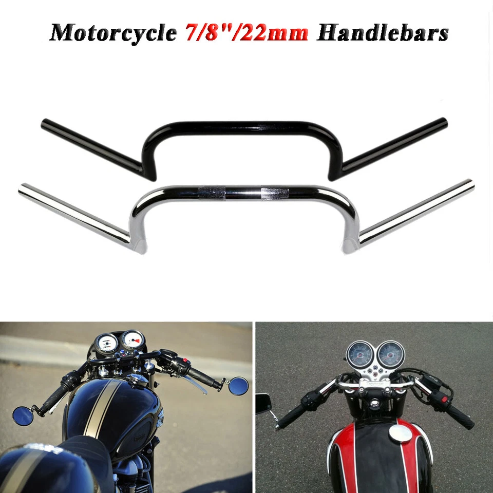 Manillar de arrastre universal para motocicleta de 7/8" estilo café CB KZ XS GS 550 650 750 850 Foto 4 de 4