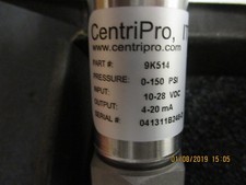 9K514 Centripro TRANSDUCER 4-20MA, 150PSI BRAND NEW 