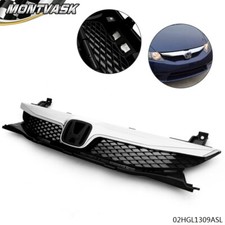 Front Bumper Grille Grill W Chrome Trim Fit For 2009-2011 Honda Civic 4-door