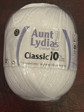 Coats Crochet Aunt Lydia's Classic Crochet Thread Size 10 Jumbo 2730 Yd White