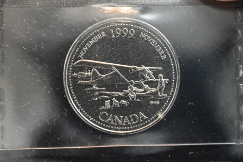 Canadá 1999. (25c) Veinticinco centavos. Mula de noviembre NBU. Calificado ICCS MS-67 - Imagen 3 de 3
