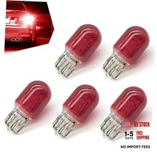 5 PCS 7443 Brake Light Bulbs - Ultra-Bright T20 7443 Tail Light Bulbs - 5PCS Red