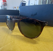 Persol PO3152S 3152-S 9015/31 Tortoise Round Sunglasses Green Glass 145mm
