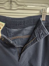Cooper Oak Venture Ripstop Cargo Shorts Men's 38 Blue Flex Waist Stretch Ripstop