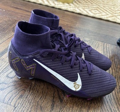 Nike KM x Zoom Mercurial Superfly 10 Elite FG Purple Cleats Men 6.5 US Wmn 8