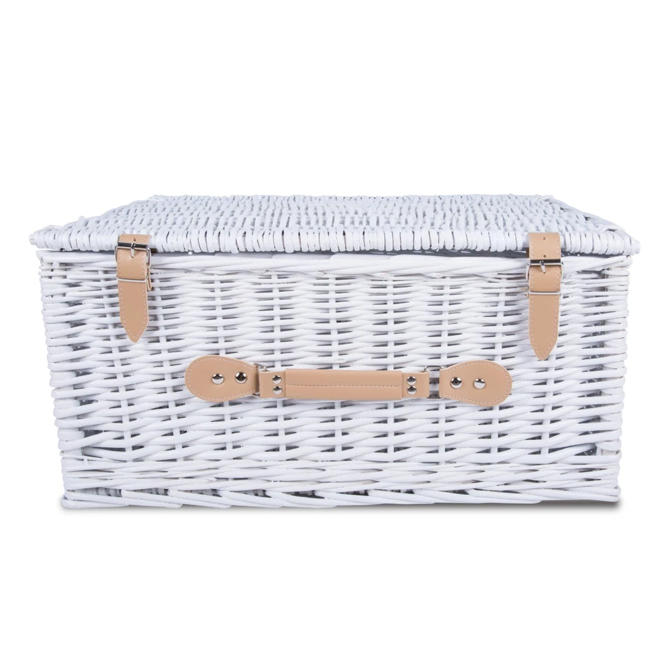 White Honey Grey Brown Empty Wicker Picnic Gift Hampers Shop Retail Display Box - Image 4 of 4