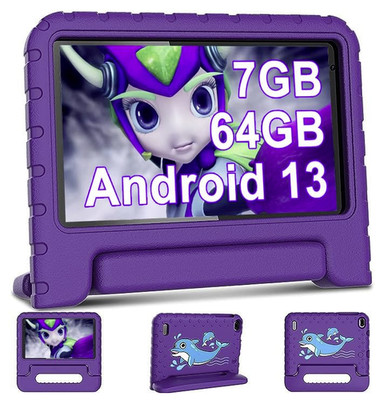 AOCWEI Kinder Tablet Android 13, 7 Zoll, 7GB RAM, 64GB ROM, Kindersicherung,Lila