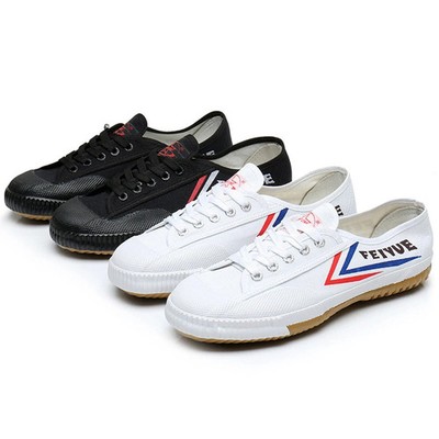 Unisex Feiyue Schuhe Wushu Kung Fu Tai Chi Sneaker Weiß Schwarz Canvas