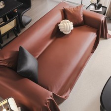 2/3/4 Seater PU Leather Waterproof Sofa Cover Non-Slip Couch Protector for Kids