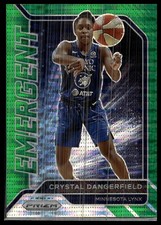 2021 Panini Prizm WNBA #7 Crystal Dangerfield Emergent Prizms Green