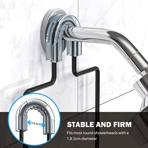 Shower Caddy Hanging, Anti-Swing Over Head Shower Caddy Rustproof with Hooks