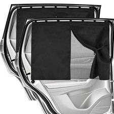 Car Window Shades, 2 Pack Magnetic Double Layer Car Sun Shade Side Window, Ad...