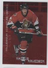 1999 ITG Be A Player Millennium Signature Series Ruby /1000 Magnus Arvedson 0q4