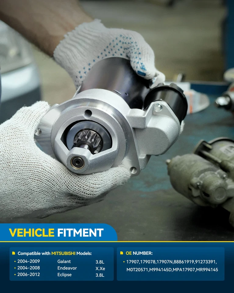 PHILTOP Starter for Mitsubishi Endeavor 3.8L 2004 2005 2006 2007 2008 2009 2010 Foto 2 de 4