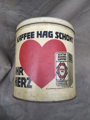 Blechdose 1934 Kaffee HAG Tante Emma Laden alt Werbung Deko Dose