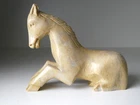 Vintage Carved Soap Stone Chinese Horse Foal Archaic Copy