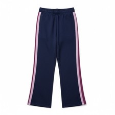 Girls Active Pants Size 7/8 by Ideology   Navy with Pink  Purple Side Stripes