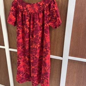 Vintage Ui-Maikai Style Dress Hawaiian Aloha Floral Hibiscus L