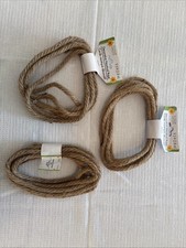 Lot Of 3 Floral Garden Decorative Nautical Rope 9.5ft Ea Rustic Craft Rope