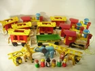 Vintage Fisher Price Little people Circus Train Animals toy figure lot