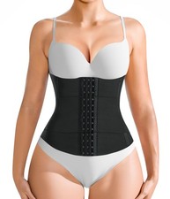 Women's Black Waist Trainer Corset Shapewear Tummy Control Postpartum Girdle