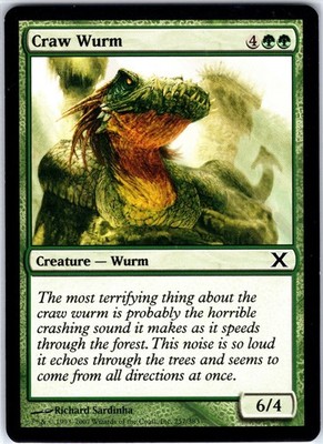 Craw Wurm 257 C 10th Edition Magic the Gathering MTG LP
