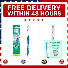GUM Deep Clean Soft Toothbrush 2 Count Full Head Tapered Bristles