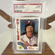 Topps 1984 Mike Schmidt #388 PSA 9 Phillies All-Star Baseball Card