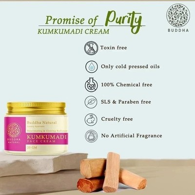 Buddha Natural Kumkumadi Face Cream -  Rejuvenating & Glowing Radiance (25 Gram)