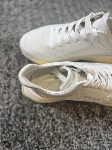 Stuart Weitzman SW, Designer, Willow Runner Mixed Media Sneakers (9.5) White - Picture 5 of 14