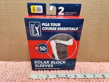 PGA Tour Solar Block Sleeves Unisex PGA Tour UPF 50 Golf Sleeves 2 Pack Sz M/L