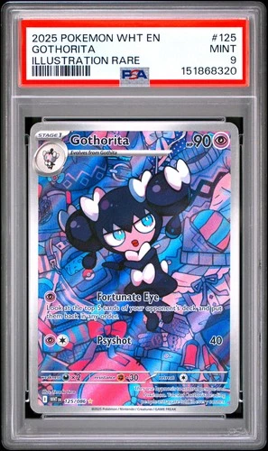 2025 POKEMON WHT EN-WHITE FLARE ILLUSTRATION RARE #125 GOTHORITA PSA 9