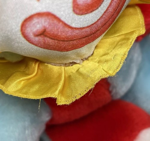 Vintage Kaybee KB Toys Clown Plush 11” Red Blue Stuffed Doll Made in Korea READ - Picture 6 of 12
