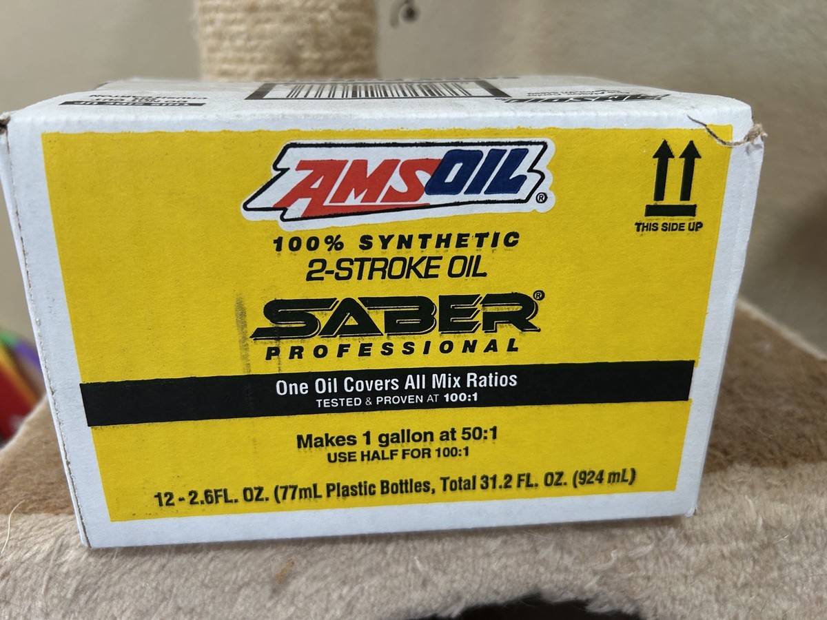 AMSOIL SABER Professional Synthetic 2-Stroke Oil 12 Pack 1 Gallon
