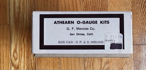 KIT CALIBRE 0 ATHEARN - CAJA ACERO COCHE S.P. & S. #0303-1195 (comp) | Zustand: Used