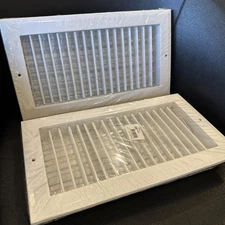 HART & COOLEY (2 PACK) Aluminum Face & Fin Vent Cover 12"x6" White A618MS1206W