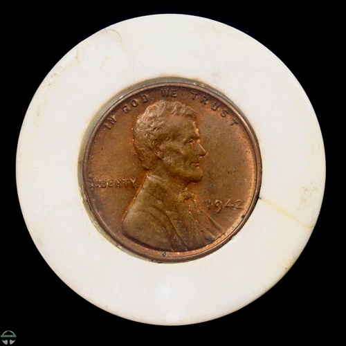 Homemade Chip - 1942 Lincoln Wheat Cent - UNC BROWN