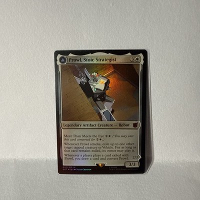 NM FOIL Prowl, Stoic Strategist   Pursuit Vehicle 001/015 BOT Transformers 